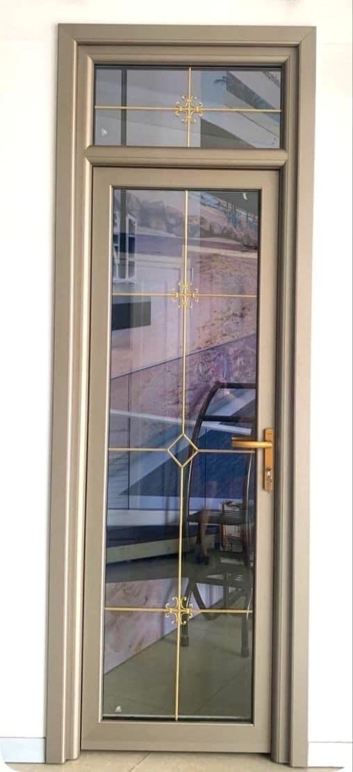 Aluminium Casement Door with Georgian Grill